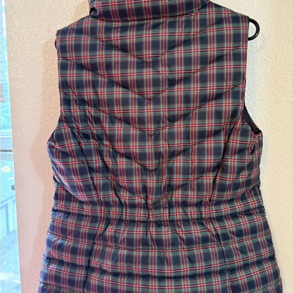 Talbots Plaid Puffer Vest - Red and Blue - Picture 4 of 5